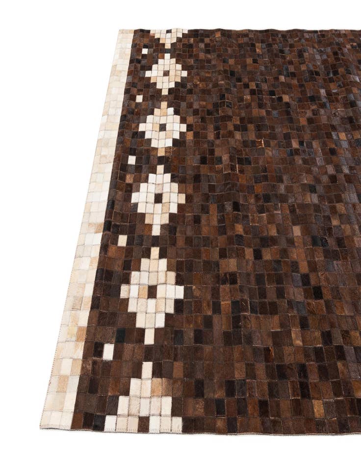 Detail image of  5' 1 x 8' Cowhide Stocks Rug