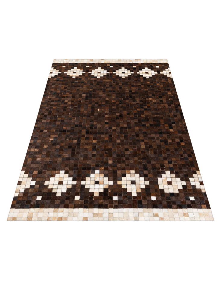 Detail image of  5' 2 x 8' Cowhide Stocks Rug