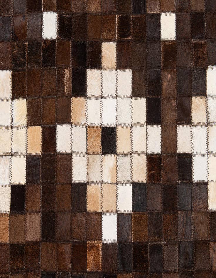 Detail image of  5' 2 x 8' Cowhide Stocks Rug
