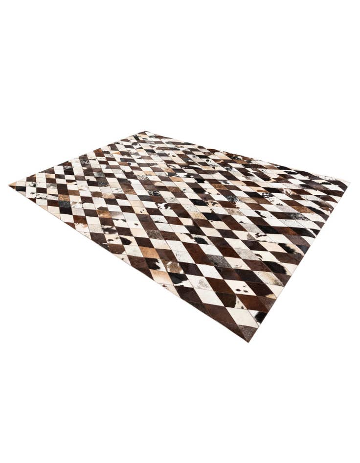 Detail image of  5' 8 x 7' 1 Cowhide Stocks Rug