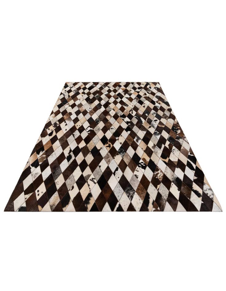 Detail image of  5' 8 x 7' 1 Cowhide Stocks Rug