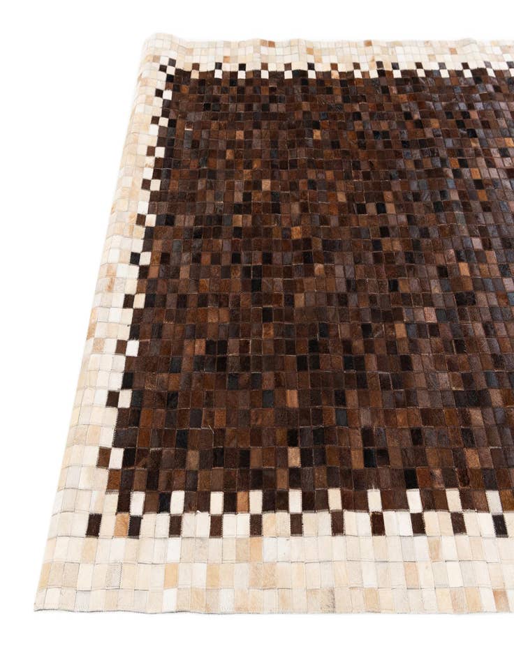 Detail image of  5' 2 x 7' 11 Cowhide Stocks Rug