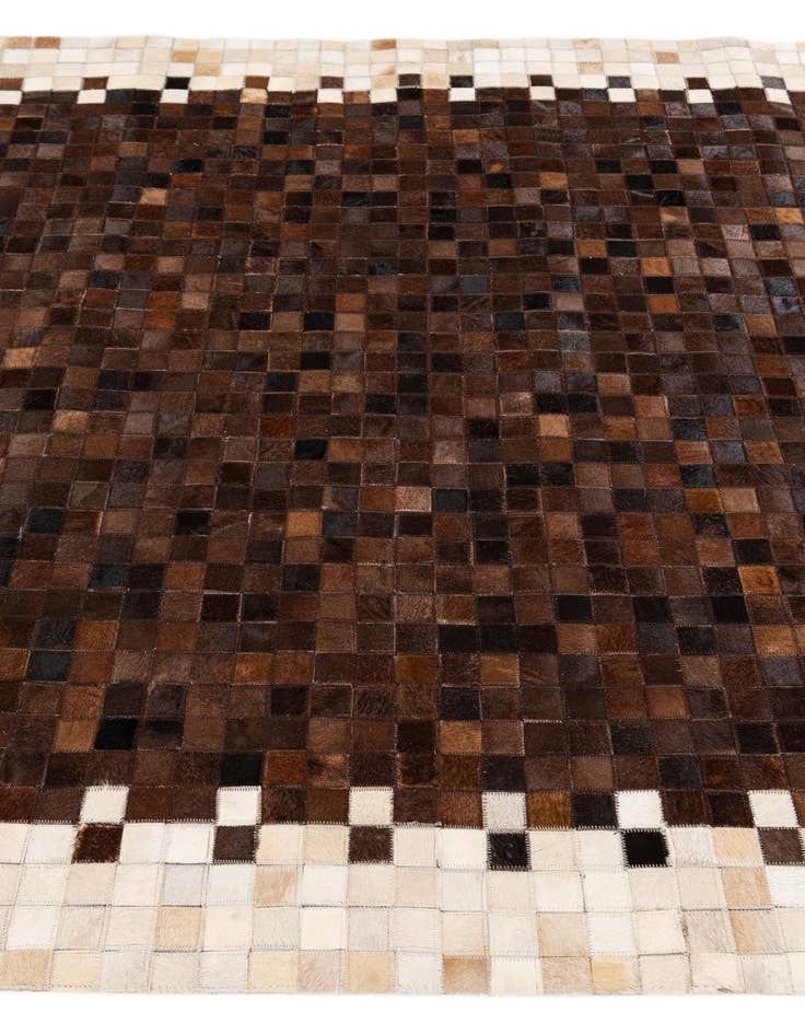 Detail image of  5' 2 x 7' 11 Cowhide Stocks Rug