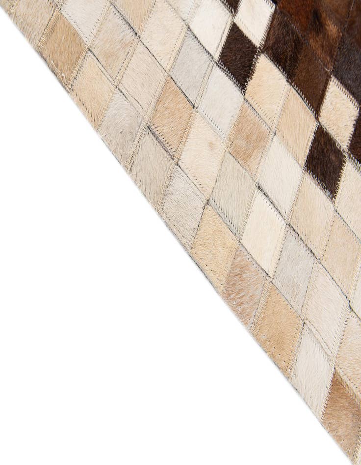 Detail image of  5' 2 x 7' 11 Cowhide Stocks Rug