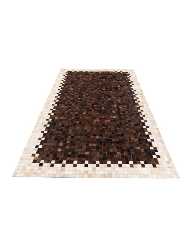Detail image of  5' 2 x 8' 2 Cowhide Stocks Rug