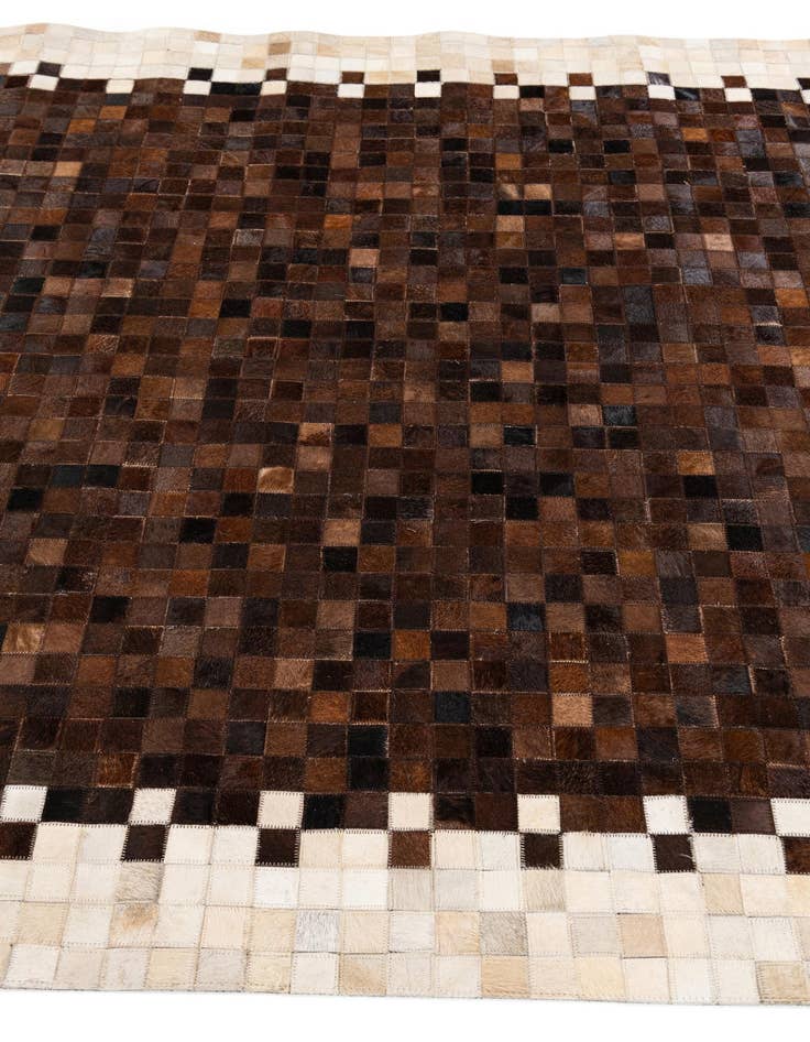 Detail image of  5' 2 x 8' 2 Cowhide Stocks Rug