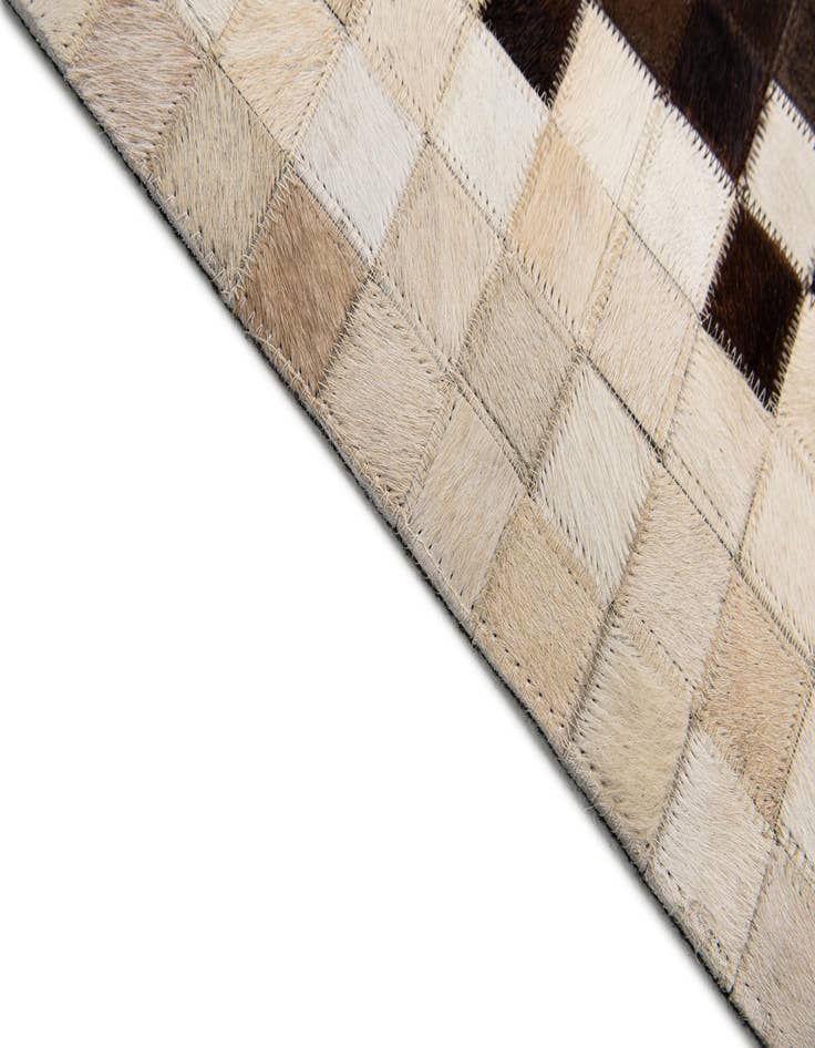 Detail image of  5' 2 x 8' 2 Cowhide Stocks Rug
