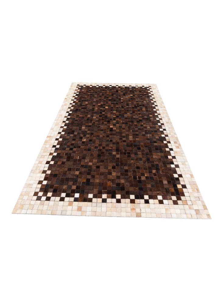 Detail image of  5' 1 x 8' Cowhide Stocks Rug