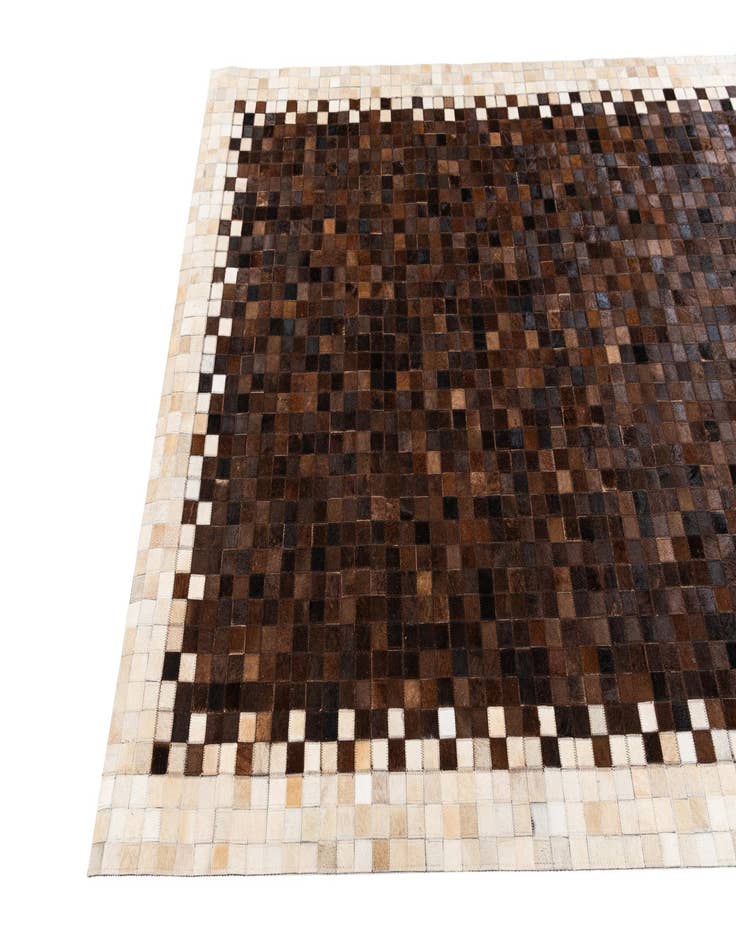 Detail image of  5' 1 x 8' Cowhide Stocks Rug