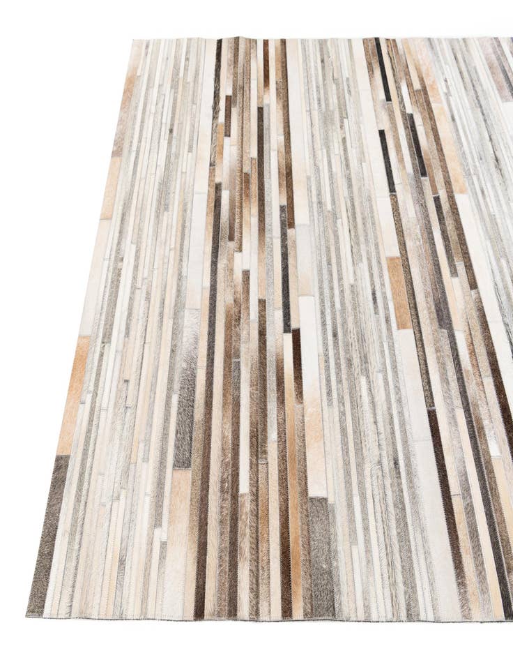 Detail image of  5' 1 x 8' Cowhide Stocks Rug