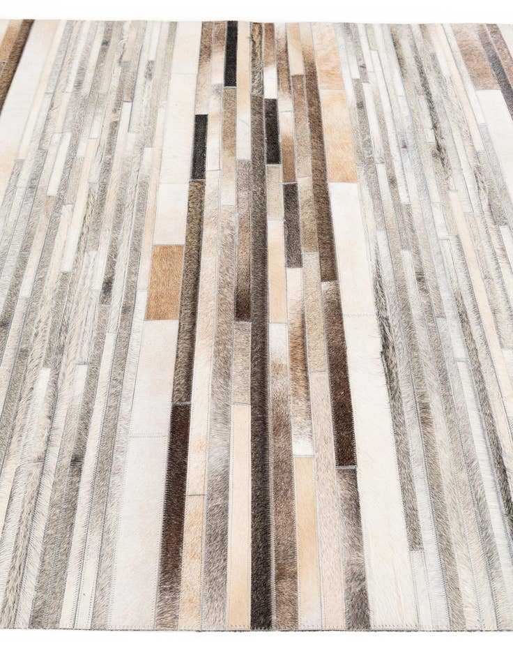 Detail image of  5' 1 x 8' Cowhide Stocks Rug