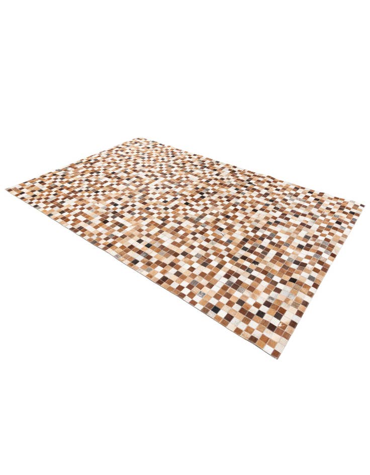 Detail image of  5' 1 x 7' 10 Cowhide Stocks Rug