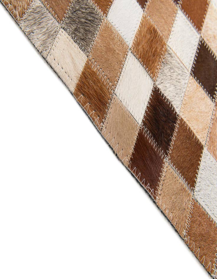 Detail image of  5' 1 x 7' 10 Cowhide Stocks Rug
