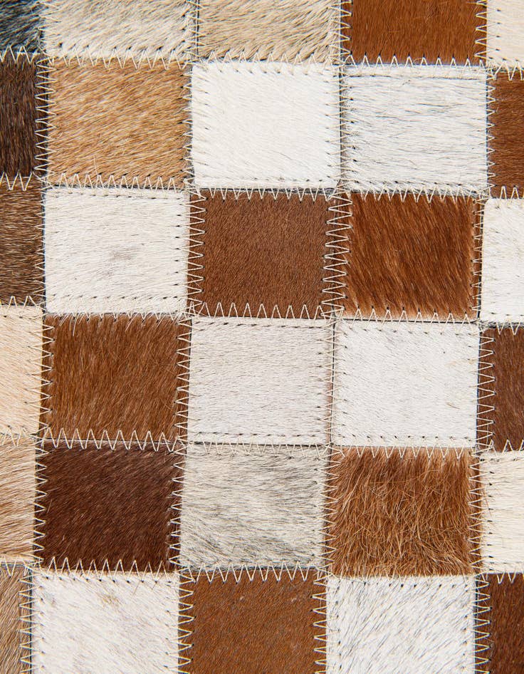 Detail image of  5' 1 x 7' 10 Cowhide Stocks Rug