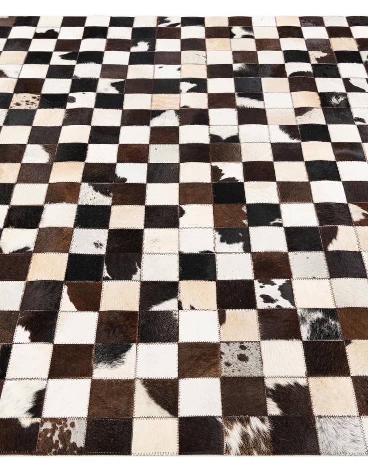 Detail image of  5' x 8' Cowhide Stocks Rug