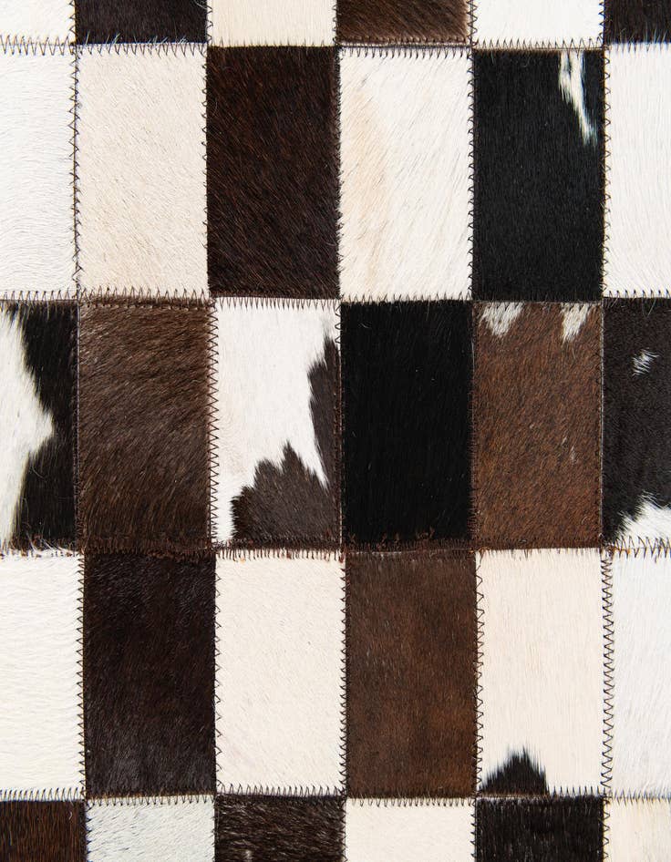 Detail image of  5' x 8' Cowhide Stocks Rug