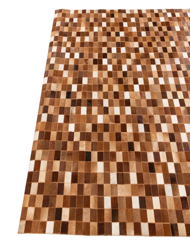Detail image of  5' 1 x 7' 11 Cowhide Stocks Rug