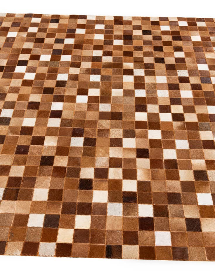 Detail image of  5' 1 x 7' 11 Cowhide Stocks Rug