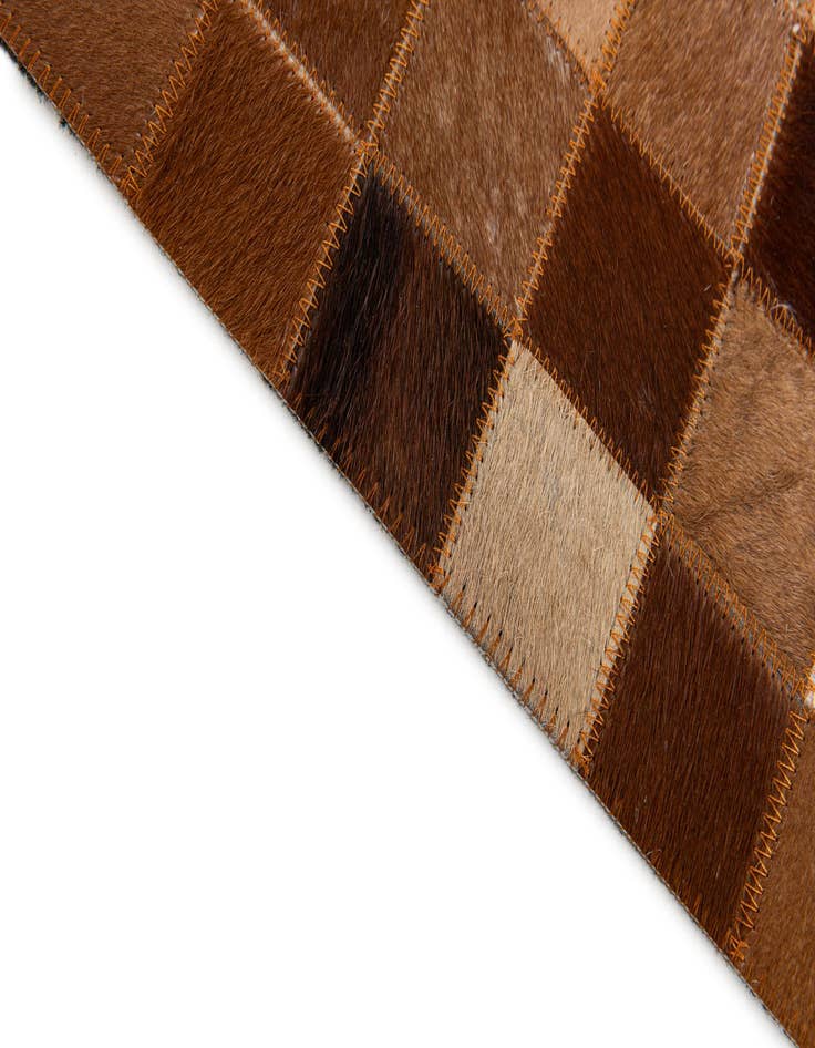 Detail image of  5' 1 x 7' 11 Cowhide Stocks Rug
