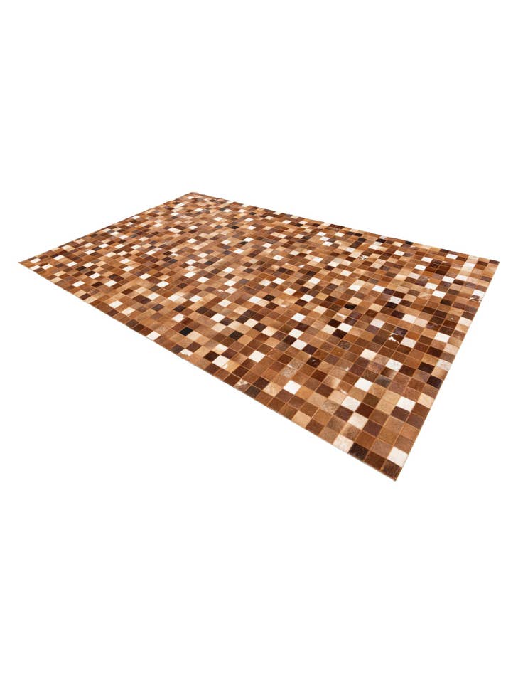 Detail image of  5' 1 x 8' 2 Cowhide Stocks Rug
