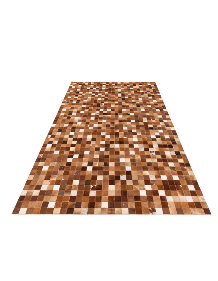 Detail image of  5' 1 x 8' 2 Cowhide Stocks Rug