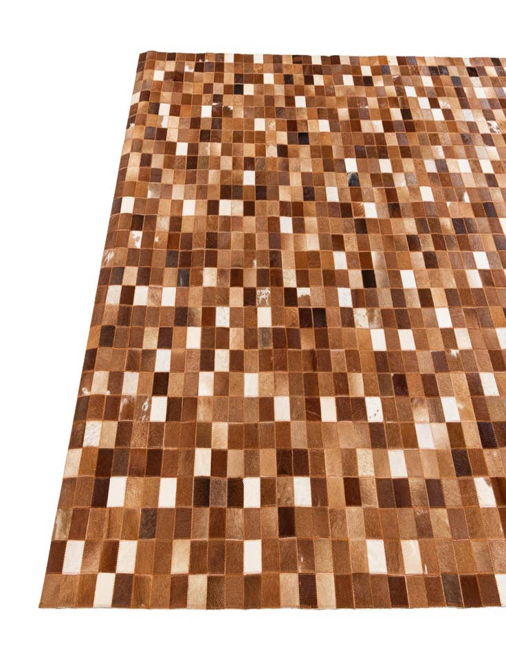 Detail image of  5' 1 x 8' 2 Cowhide Stocks Rug