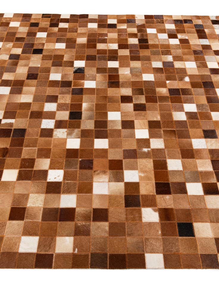 Detail image of  5' 1 x 8' 2 Cowhide Stocks Rug