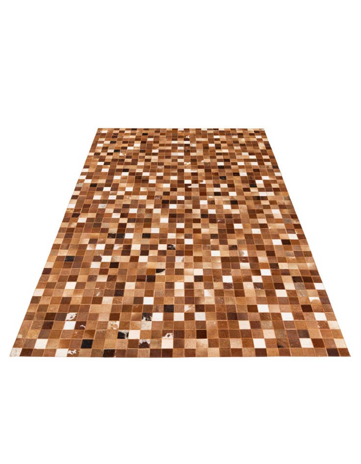 Detail image of  5' 1 x 7' 11 Cowhide Stocks Rug