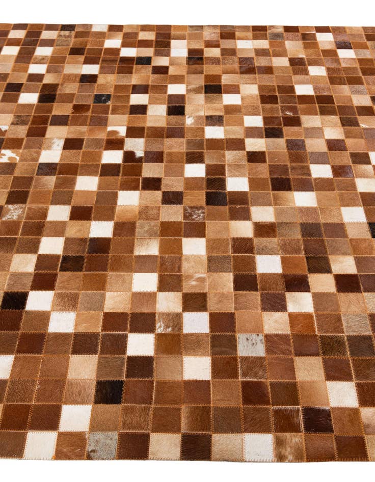 Detail image of  5' 1 x 7' 11 Cowhide Stocks Rug