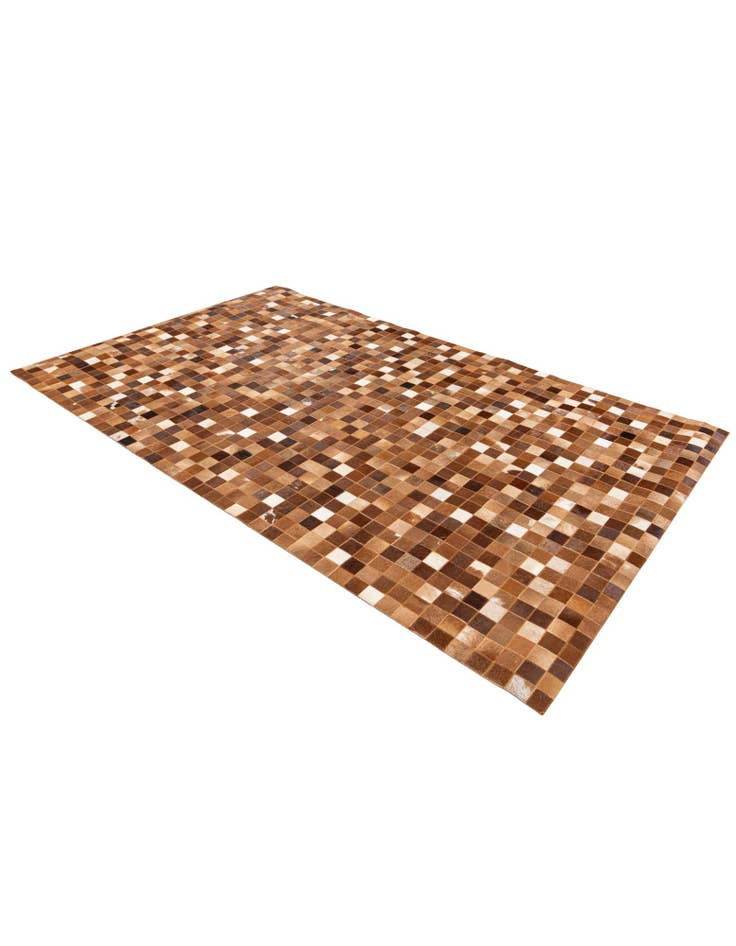 Detail image of  5' 1 x 8' 1 Cowhide Stocks Rug