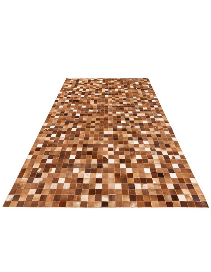 Detail image of  5' 1 x 8' 1 Cowhide Stocks Rug