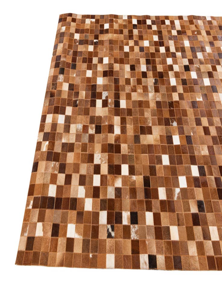 Detail image of  5' 1 x 8' 1 Cowhide Stocks Rug