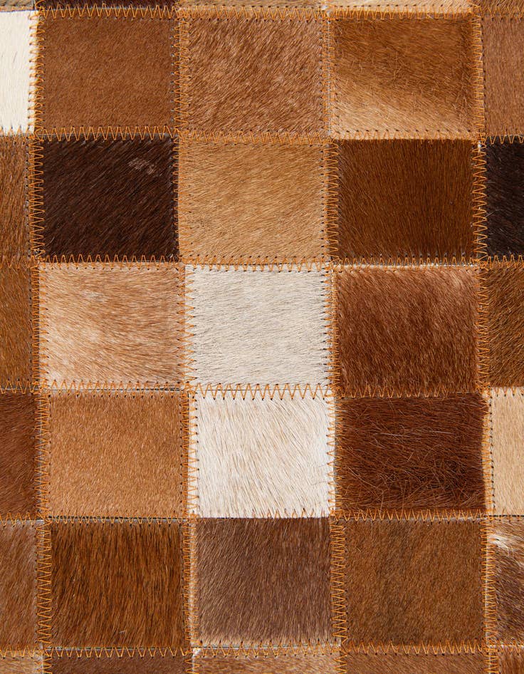 Detail image of  5' 1 x 8' 1 Cowhide Stocks Rug
