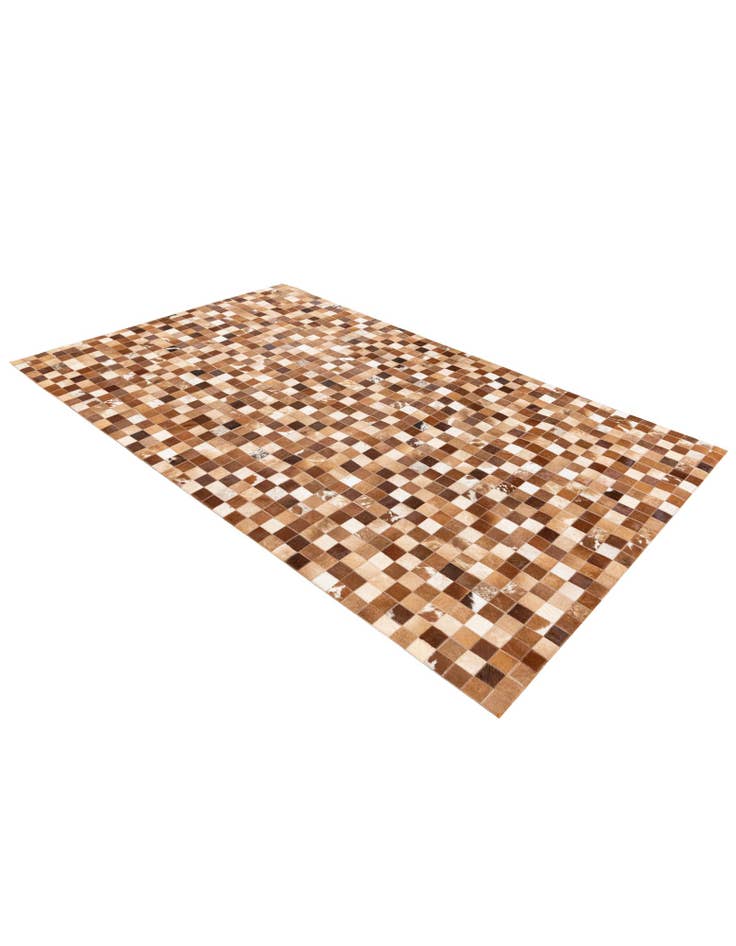 Detail image of  4' 10 x 7' 9 Cowhide Stocks Rug