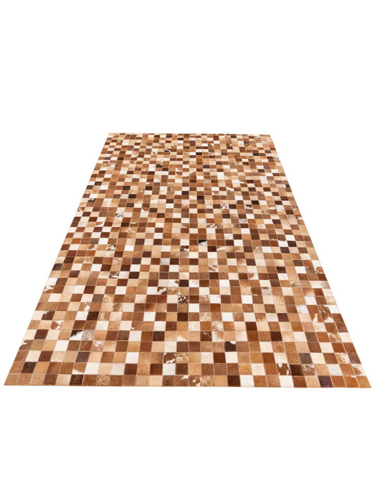 Detail image of  4' 10 x 7' 9 Cowhide Stocks Rug