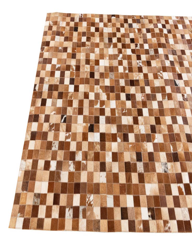Detail image of  4' 10 x 7' 9 Cowhide Stocks Rug