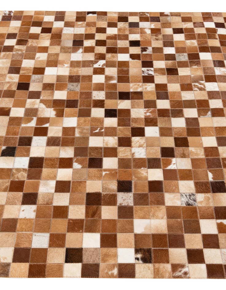 Detail image of  4' 10 x 7' 9 Cowhide Stocks Rug