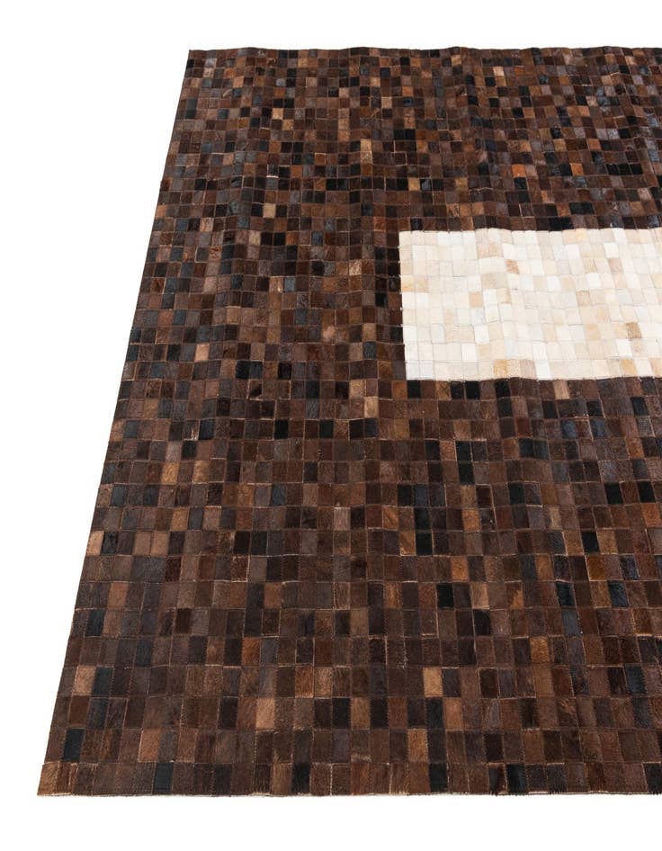 Detail image of  5' x 7' 11 Cowhide Stocks Rug