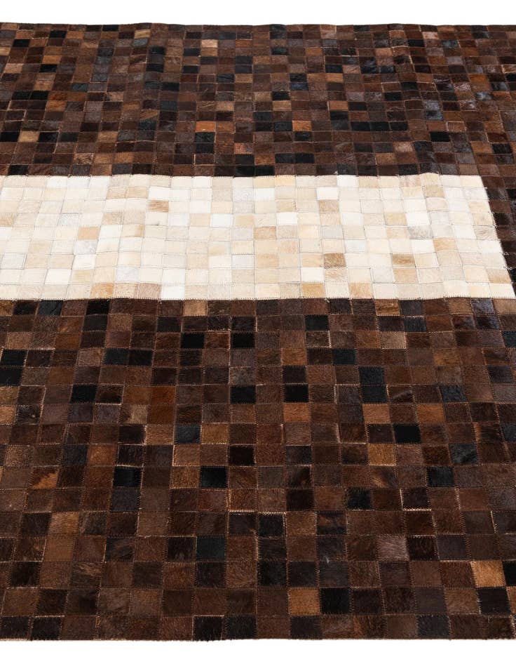 Detail image of  5' x 7' 11 Cowhide Stocks Rug