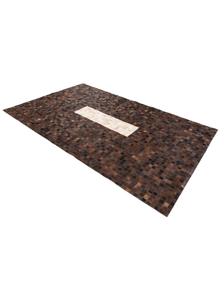 Detail image of  5' 2 x 8' 1 Cowhide Stocks Rug