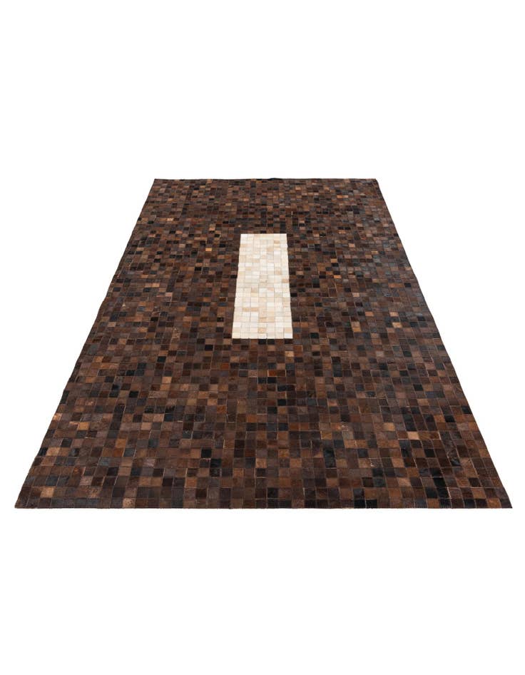 Detail image of  5' 2 x 8' 1 Cowhide Stocks Rug