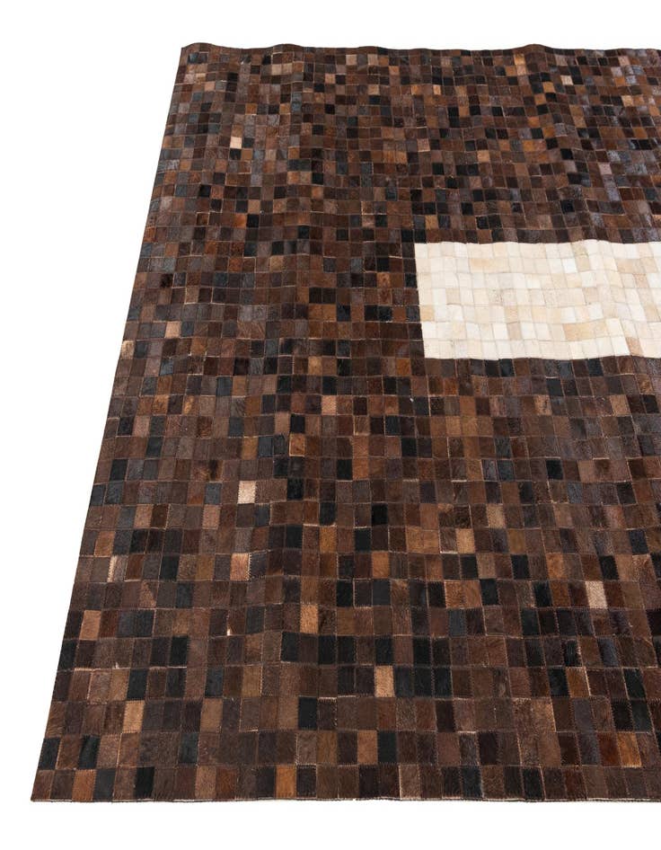 Detail image of  5' x 7' 11 Cowhide Stocks Rug
