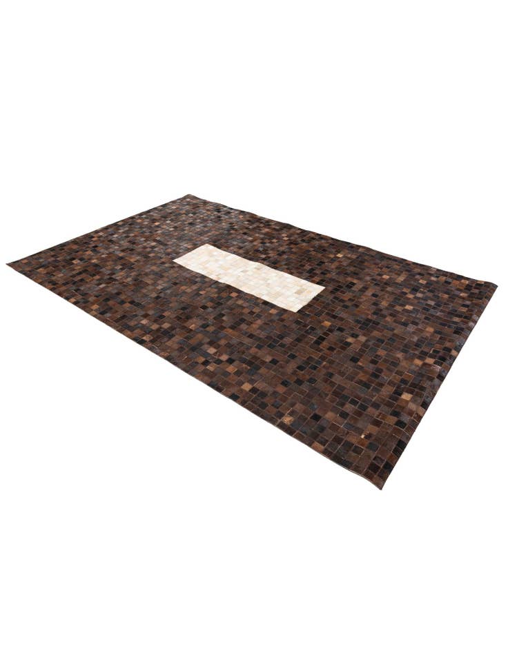 Detail image of  5' 1 x 7' 11 Cowhide Stocks Rug