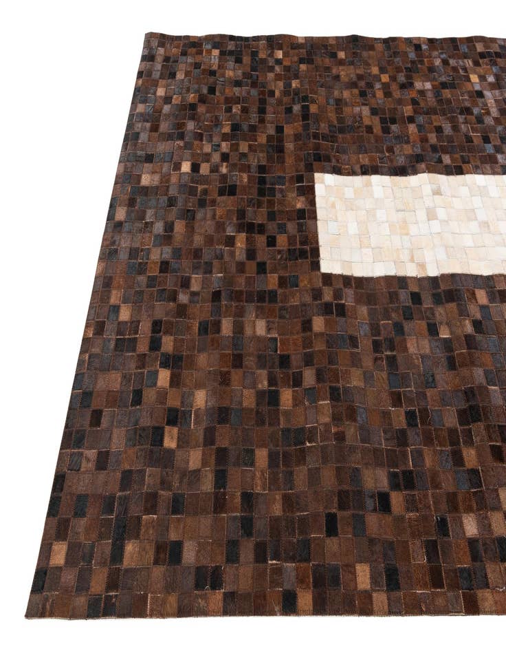 Detail image of  5' 1 x 7' 11 Cowhide Stocks Rug