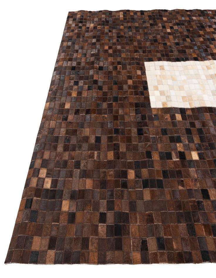 Detail image of  5' 1 x 8' Cowhide Stocks Rug