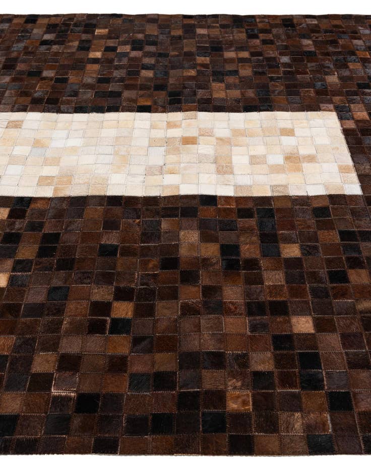 Detail image of  5' 1 x 8' Cowhide Stocks Rug