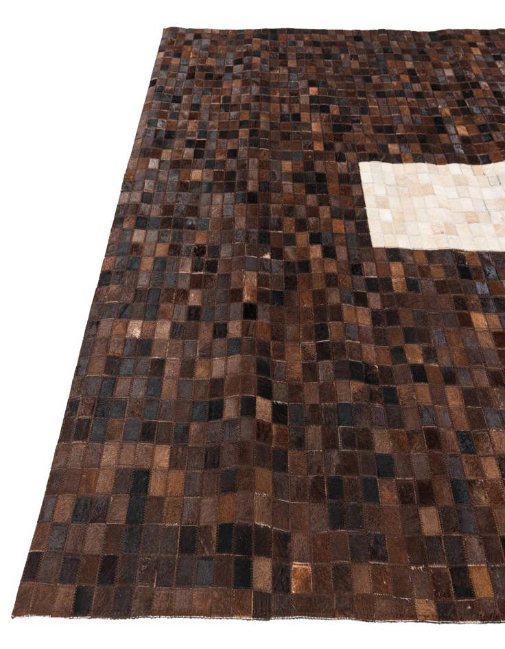 Detail image of  5' x 7' 10 Cowhide Stocks Rug