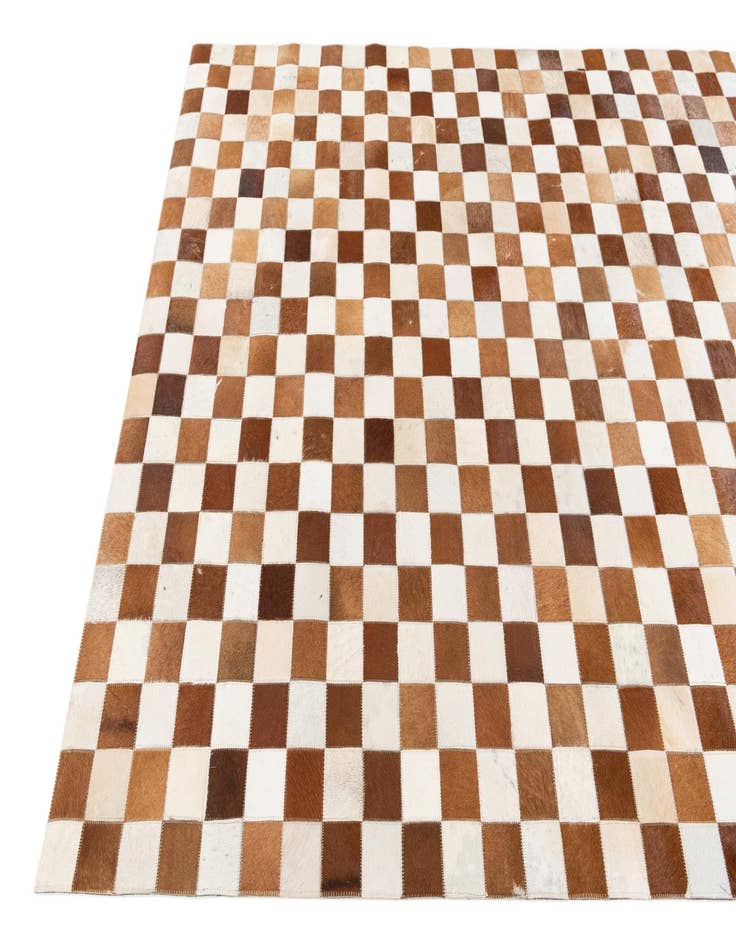 Detail image of  5' x 7' 11 Cowhide Stocks Rug