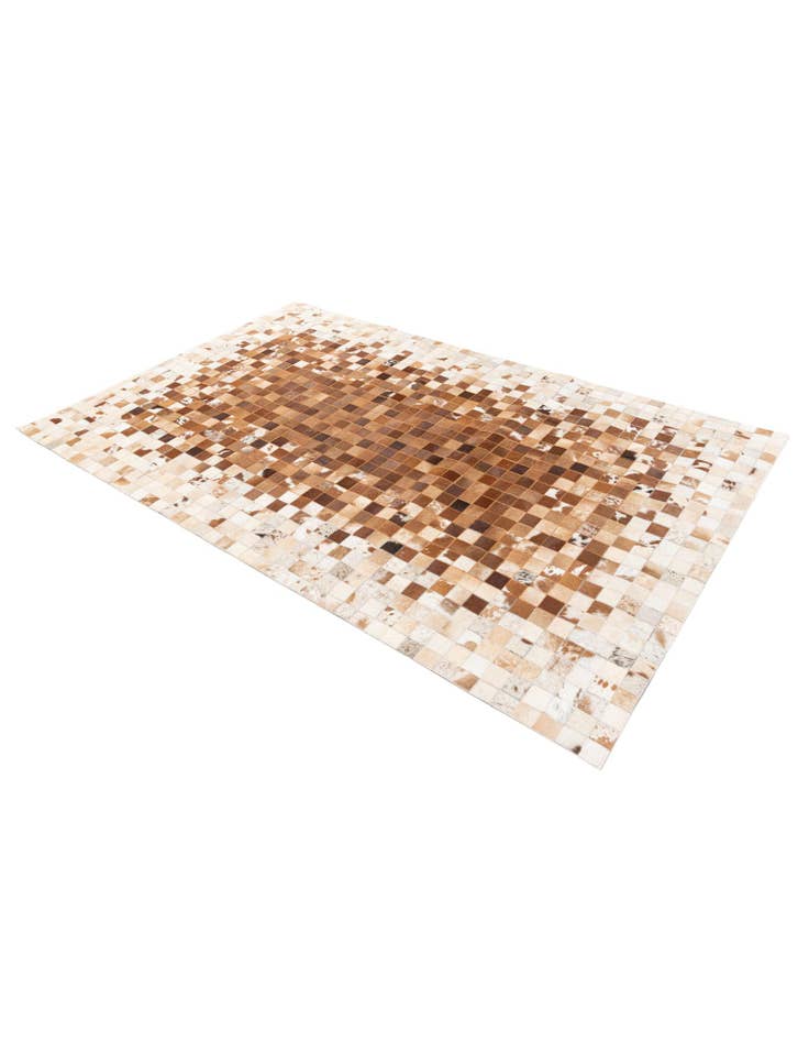 Detail image of  4' 10 x 7' 9 Cowhide Stocks Rug