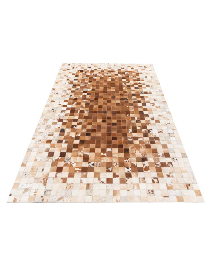 Detail image of  4' 10 x 7' 9 Cowhide Stocks Rug